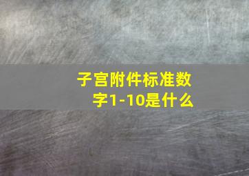 子宫附件标准数字1-10是什么