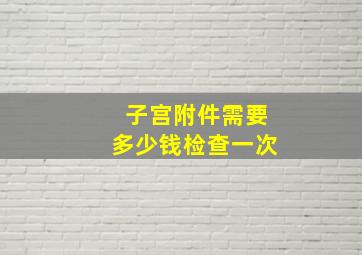 子宫附件需要多少钱检查一次