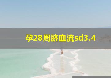 孕28周脐血流sd3.4