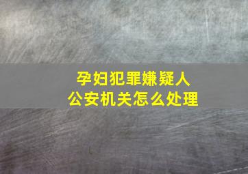 孕妇犯罪嫌疑人公安机关怎么处理