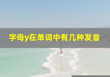 字母y在单词中有几种发音