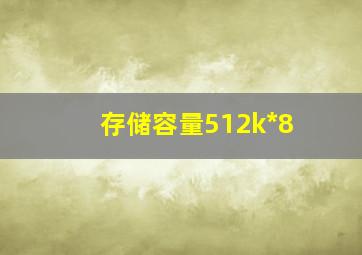 存储容量512k*8