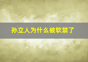 孙立人为什么被软禁了