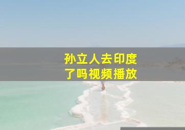 孙立人去印度了吗视频播放