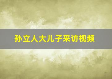 孙立人大儿子采访视频