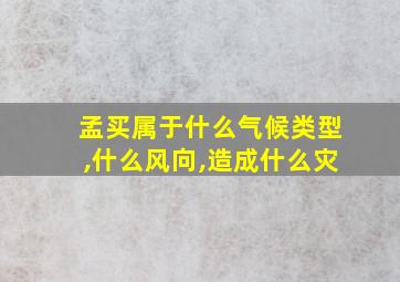 孟买属于什么气候类型,什么风向,造成什么灾