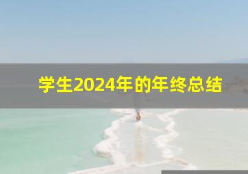 学生2024年的年终总结