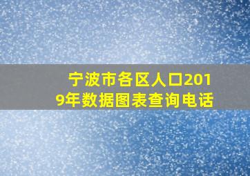 宁波市各区人口2019年数据图表查询电话