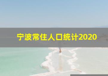 宁波常住人口统计2020