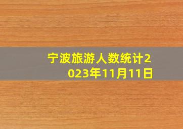 宁波旅游人数统计2023年11月11日