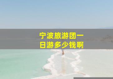 宁波旅游团一日游多少钱啊