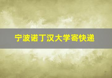 宁波诺丁汉大学寄快递