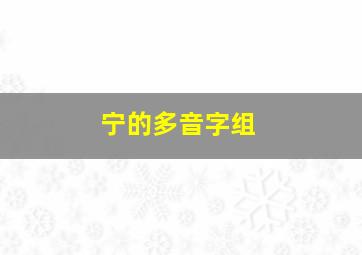 宁的多音字组