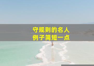 守规则的名人例子简短一点