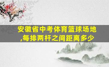 安徽省中考体育篮球场地,每排两杆之间距离多少