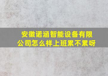 安徽诺涵智能设备有限公司怎么样上班累不累呀