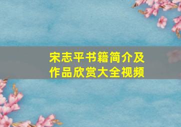 宋志平书籍简介及作品欣赏大全视频