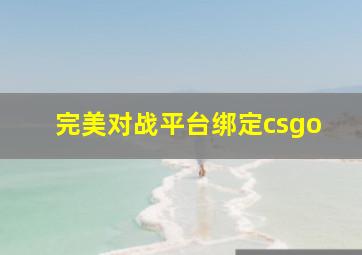 完美对战平台绑定csgo