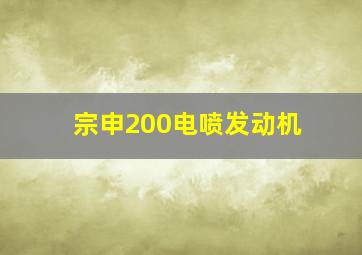 宗申200电喷发动机