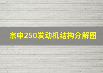 宗申250发动机结构分解图