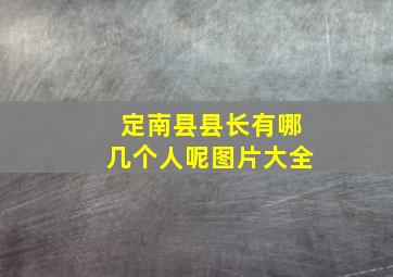 定南县县长有哪几个人呢图片大全