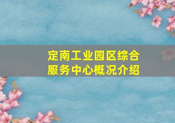 定南工业园区综合服务中心概况介绍