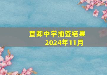 宜卿中学抽签结果2024年11月