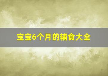 宝宝6个月的辅食大全