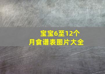 宝宝6至12个月食谱表图片大全