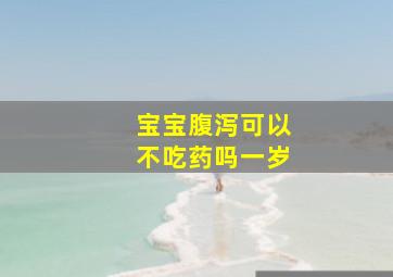 宝宝腹泻可以不吃药吗一岁