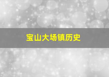 宝山大场镇历史