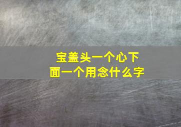 宝盖头一个心下面一个用念什么字