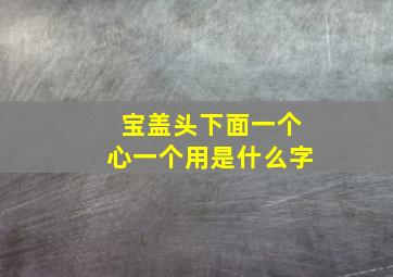 宝盖头下面一个心一个用是什么字