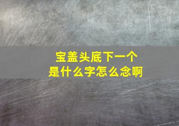 宝盖头底下一个是什么字怎么念啊