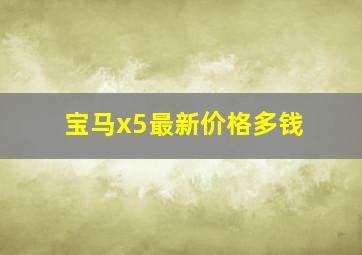 宝马x5最新价格多钱