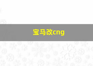 宝马改cng