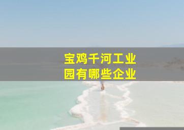 宝鸡千河工业园有哪些企业