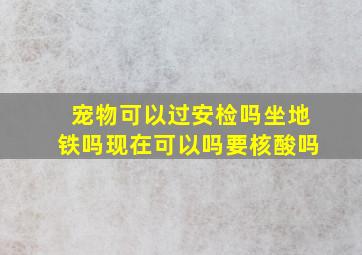 宠物可以过安检吗坐地铁吗现在可以吗要核酸吗