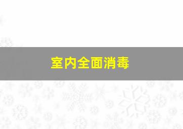 室内全面消毒