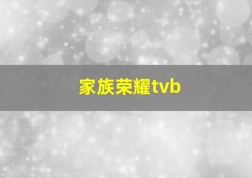 家族荣耀tvb