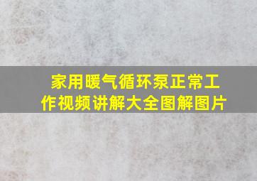 家用暖气循环泵正常工作视频讲解大全图解图片