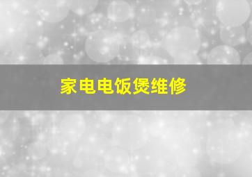 家电电饭煲维修