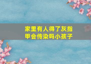 家里有人得了灰指甲会传染吗小孩子