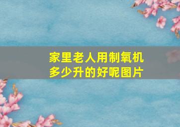 家里老人用制氧机多少升的好呢图片