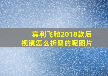 宾利飞驰2018款后视镜怎么折叠的呢图片