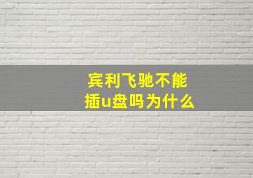 宾利飞驰不能插u盘吗为什么