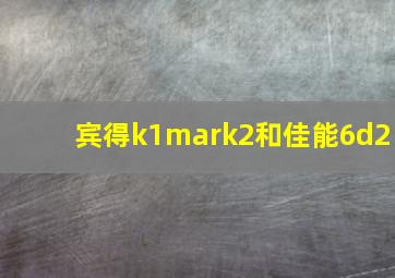 宾得k1mark2和佳能6d2