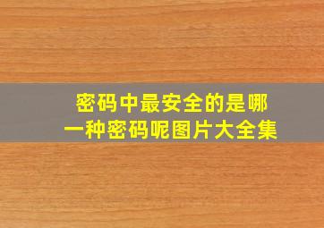 密码中最安全的是哪一种密码呢图片大全集