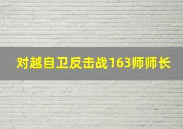 对越自卫反击战163师师长