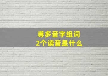 尃多音字组词2个读音是什么